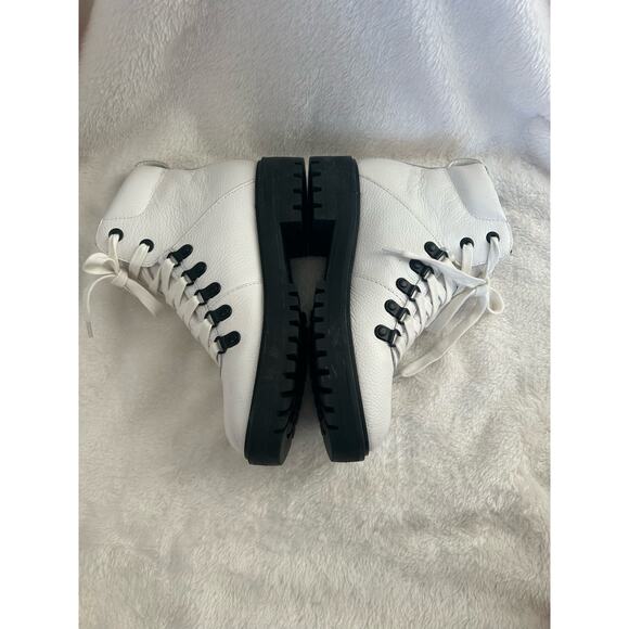 Cougar Nash White Leather Waterproof Hiking Style Boots Women’s Size 7 - Picture 8 of 11